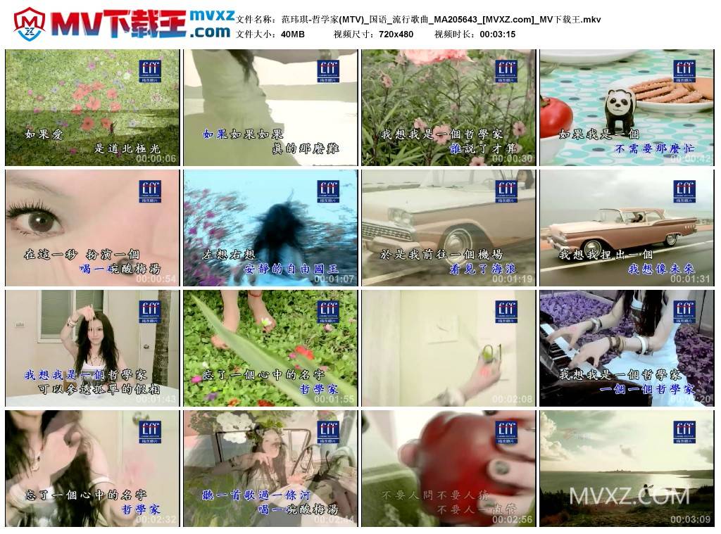 范玮琪-哲学家(MTV)_国语_流行歌曲_MA205643